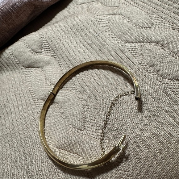 Vintage Gold tone Bangle Bracelet Silver 925 - Picture 9 of 12